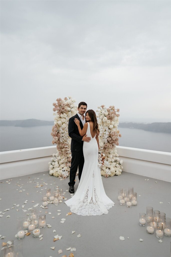 luxury destination wedding at grace hotel santorini