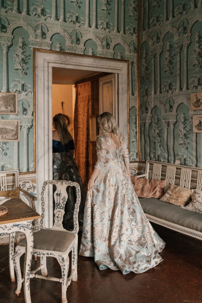 Luxury wedding interior at villa di geggiano in tuscany Itlay by Phosart