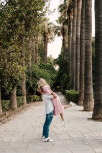 couple engagement in Athens Zappeio gardens best photoshoot locations