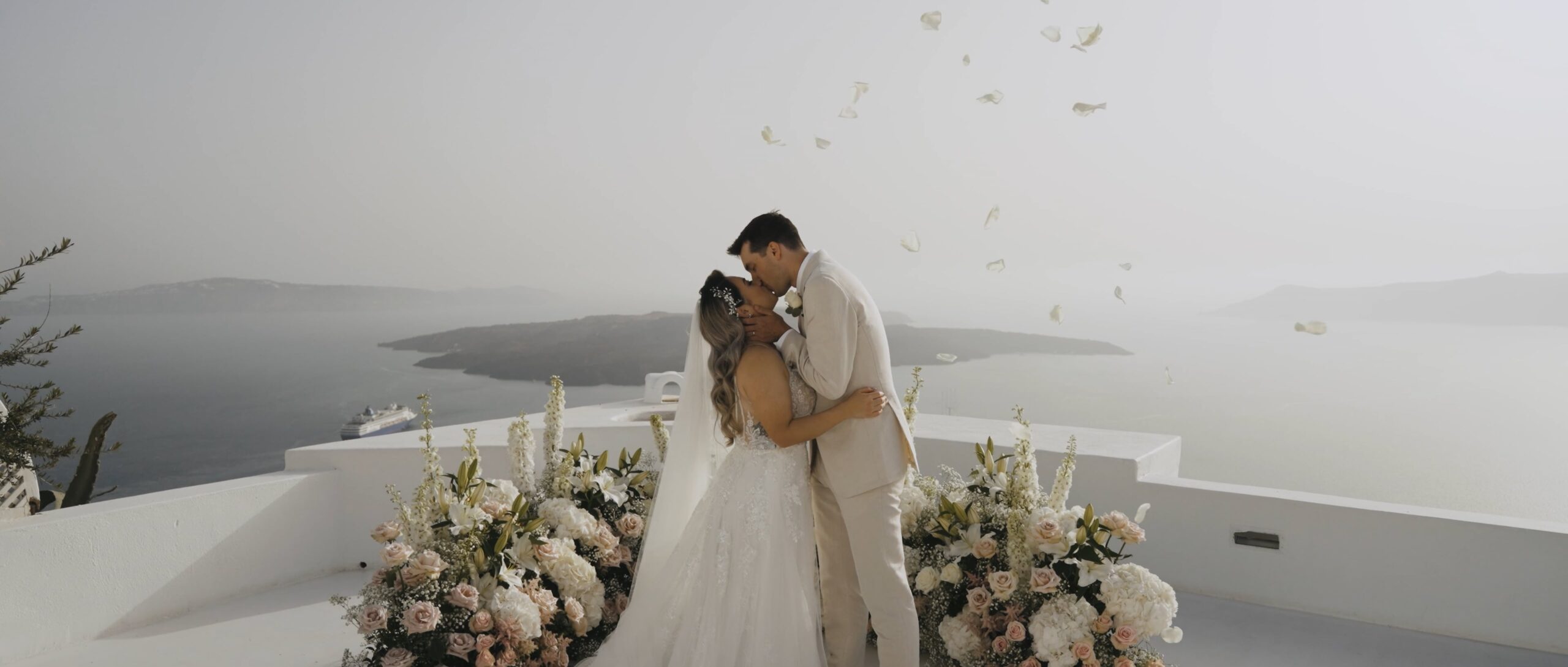 Intimate Elopement In Santorini At Dana Villas