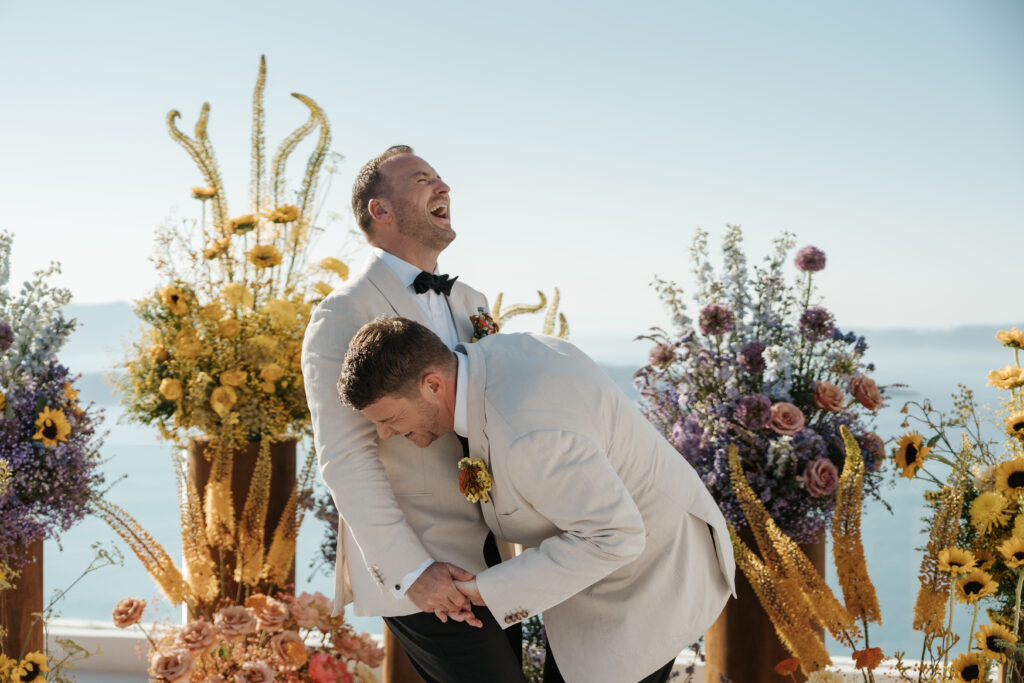 Colorful Gay Wedding at El Viento Santorini Phosart Photography Cinematography - Video Cover Hor