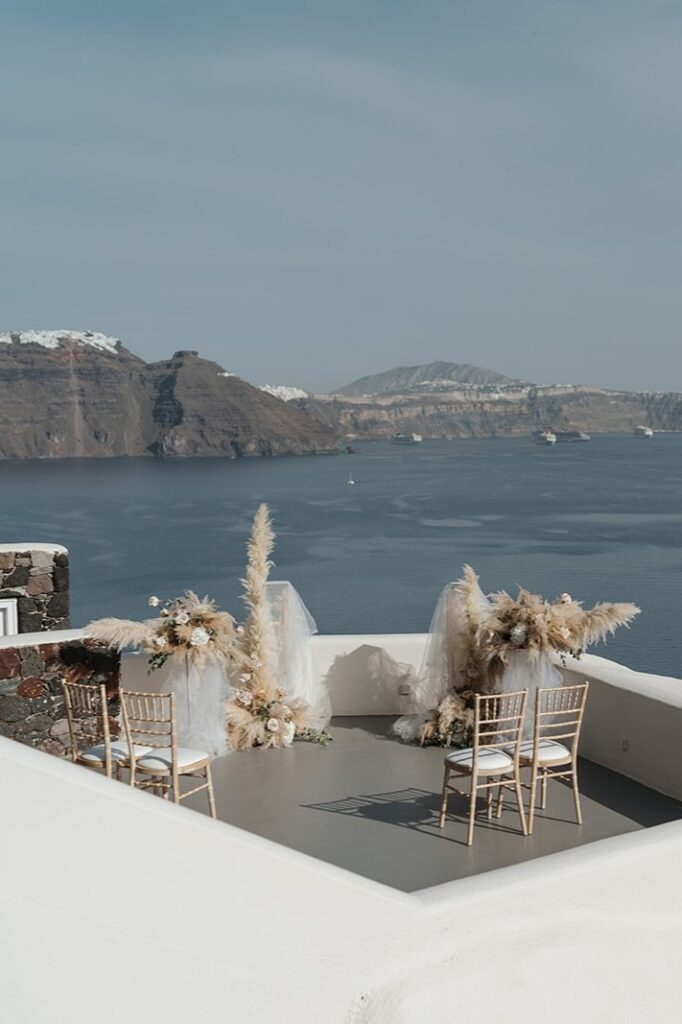 Elopement Micro Wedding Santorini Panorama Balcony Canaves Suites 01