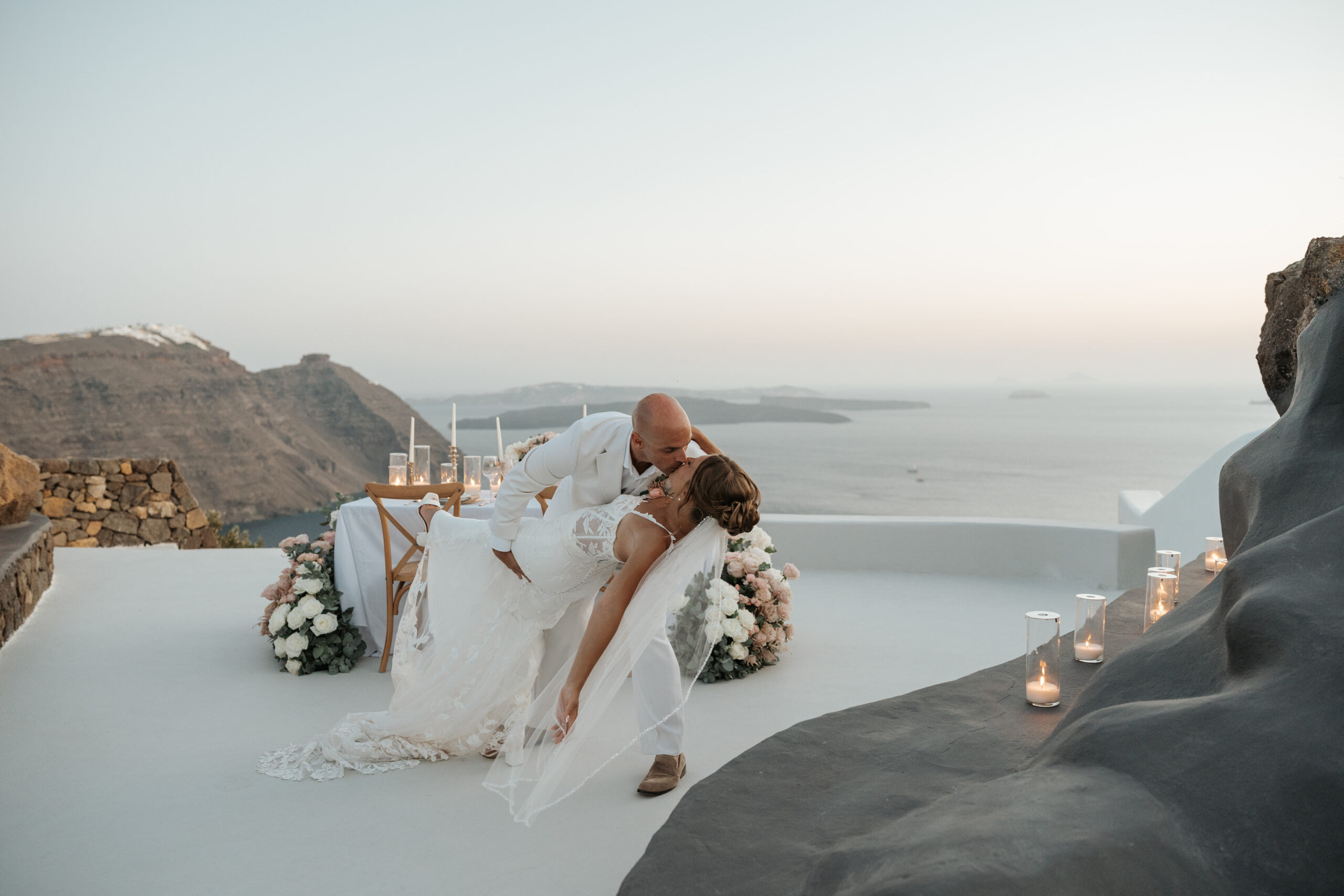 Intimate Elopement Aenaon Santorini Landscape