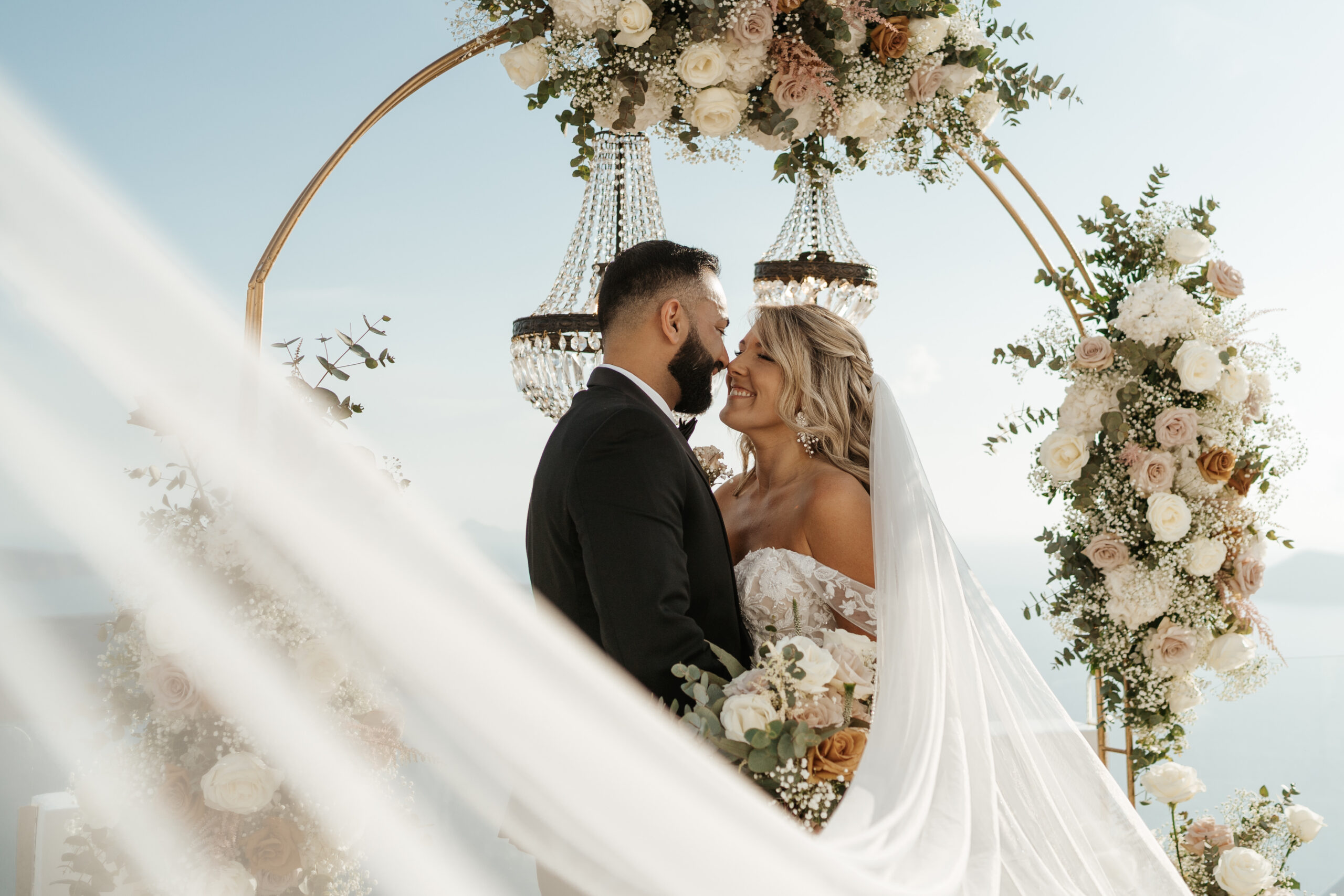 Sunset Elopement at Cocoon Suites in Santorini