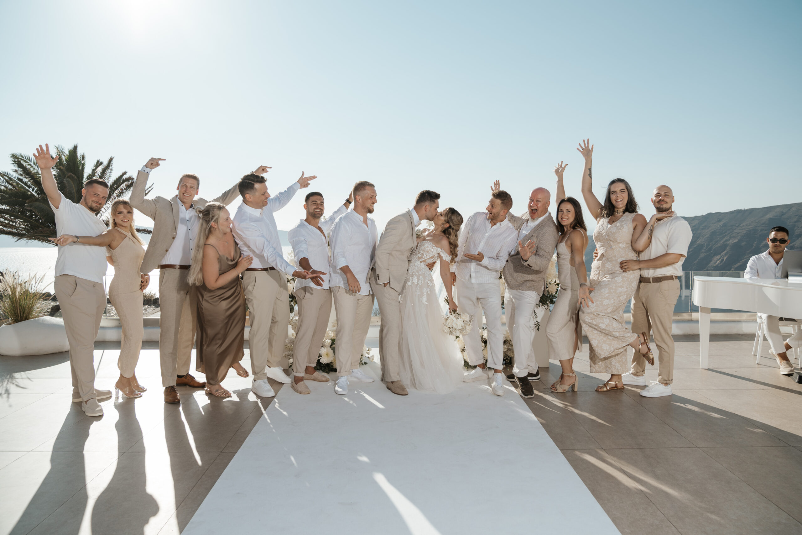 A Romantic Santorini Wedding at Le Ciel  From Engagement to I Do featured